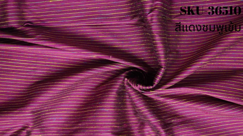 Silk Multicolour Stripe, Dark Pink-Red