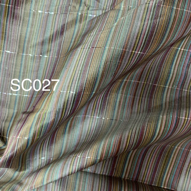Silk Stripe, Textured, Green