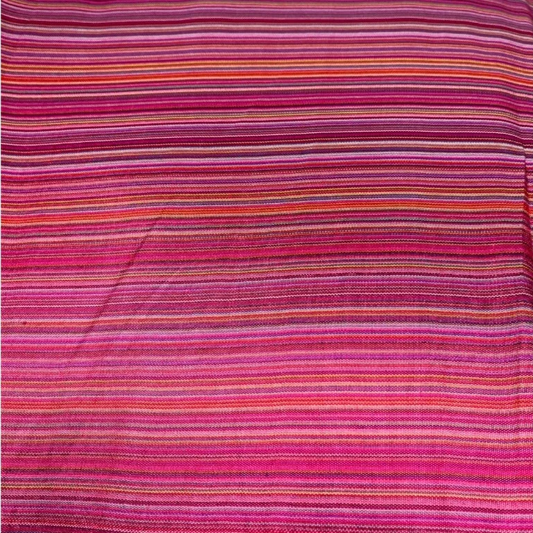 Silk Multicolour Stripe, Pink-Red and Ruby