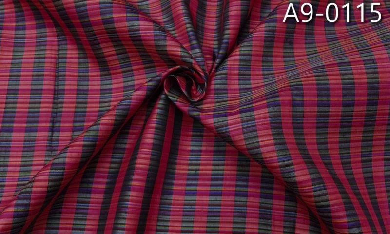 Silk Plaid, Soft Textured, Red and Black