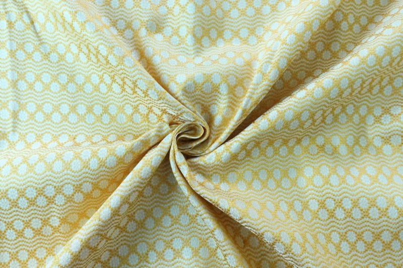 Silk Brocade, Jasmine Pattern, Cream Yellow